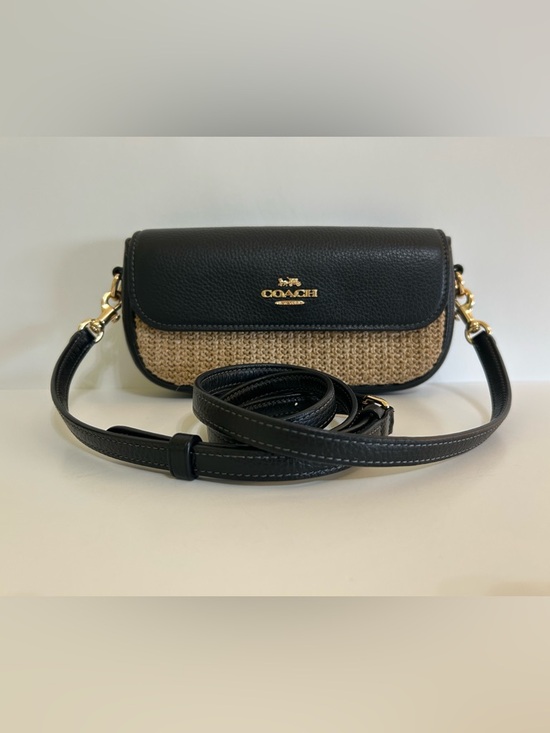 Coach Handbags - Coach Hailey FlapBag Crossbody Toast/Black Gold Hardware Can69